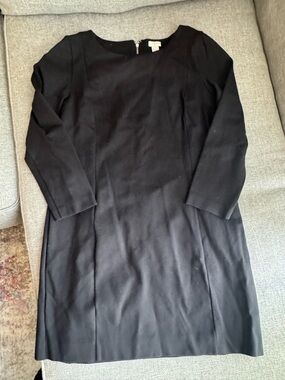 J. Crew Black Sheath Dress with Back Zip